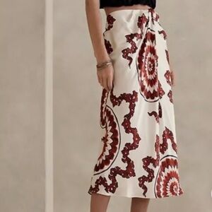 silk midi skirt